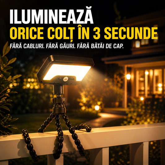 FlexiGlow 360 - Lumină Solară Flexibilă